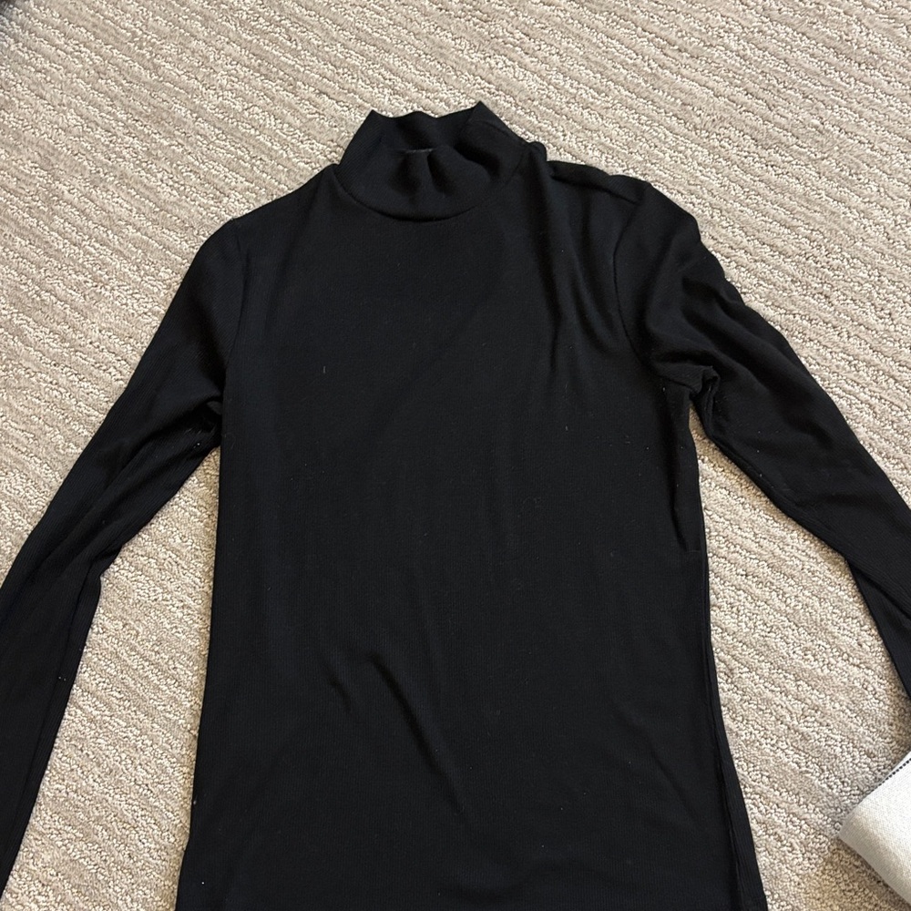 MNG Everyday Black Turtleneck Top M
